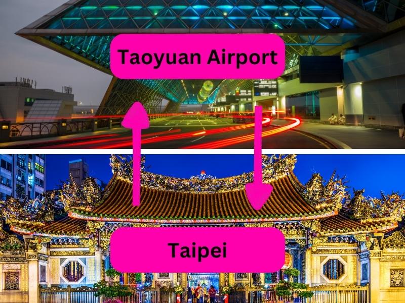Directions from Taoyuan Airport to Taipei Main Station and Taipei Main Station to Taoyuan Airport