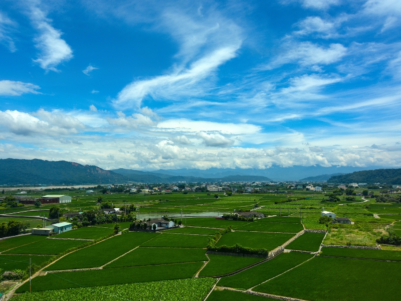 Some farms in the countryside of Yunlin county in Taiwan