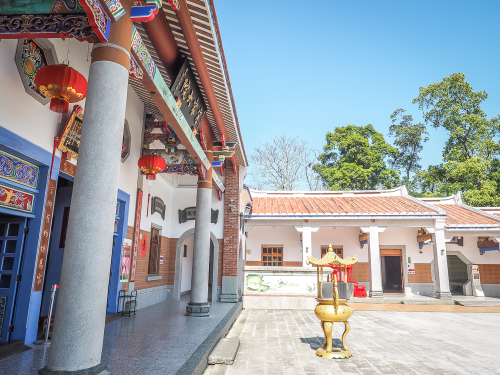 The courtyard of a traditional Hakka Chinese house in Taiwan