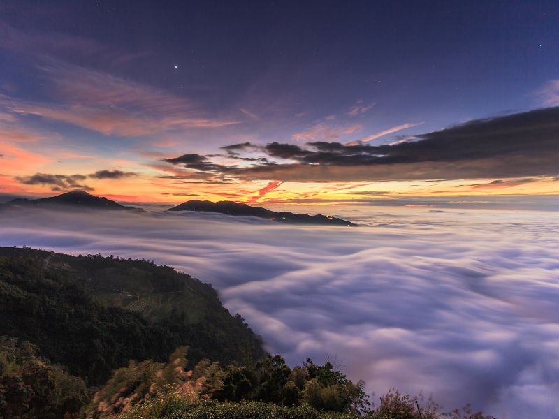 A sea of clouds in Nantou county Taiwan