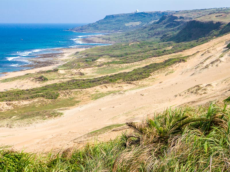 Sand dunes to the coast in Kenting National Park, Pingtung