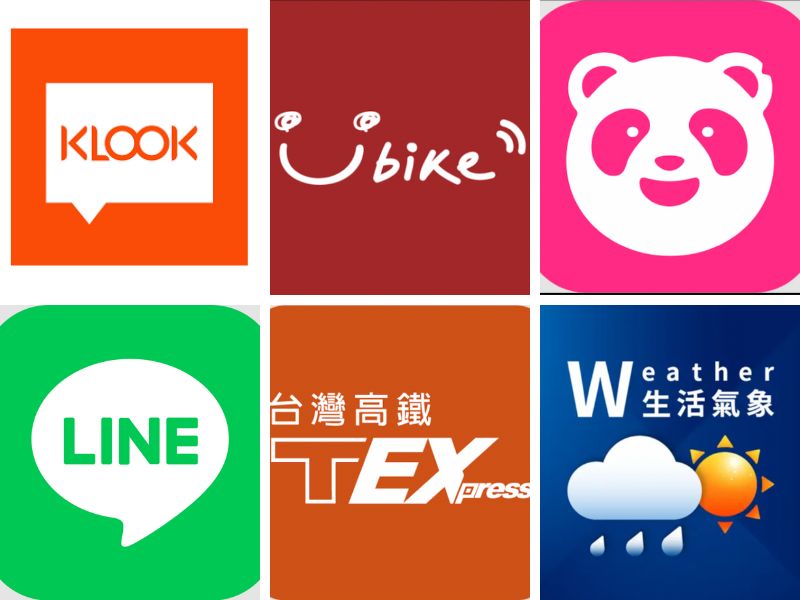 A collage of some of the best mobile apps for Taiwan