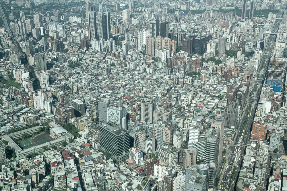 Taipei City viewed from Taipei 101