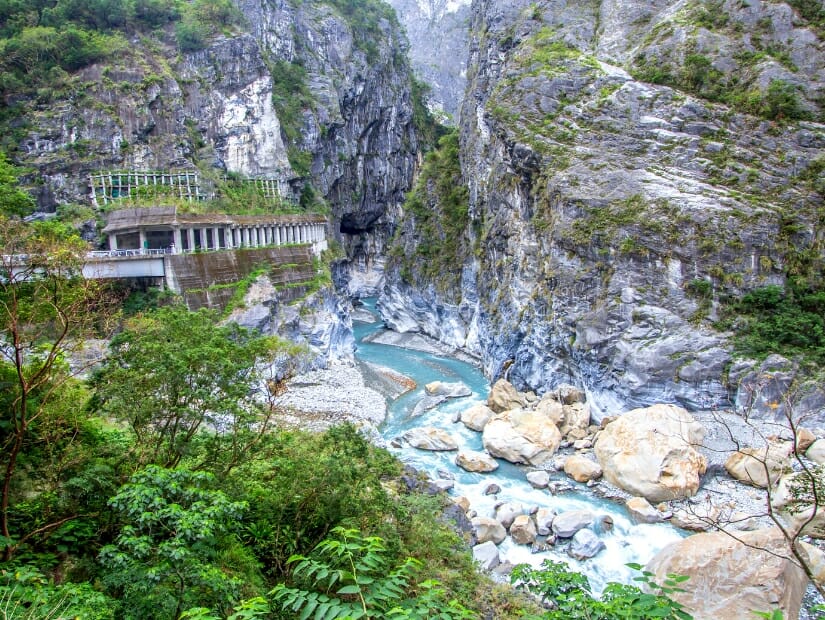A view of Taroko Gorge, which many people hire a private driver to visit